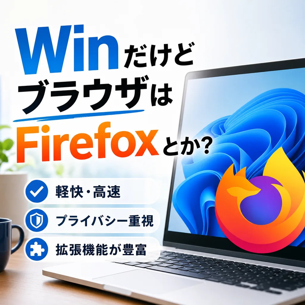 WinだけどブラウザはFirefoxとか？