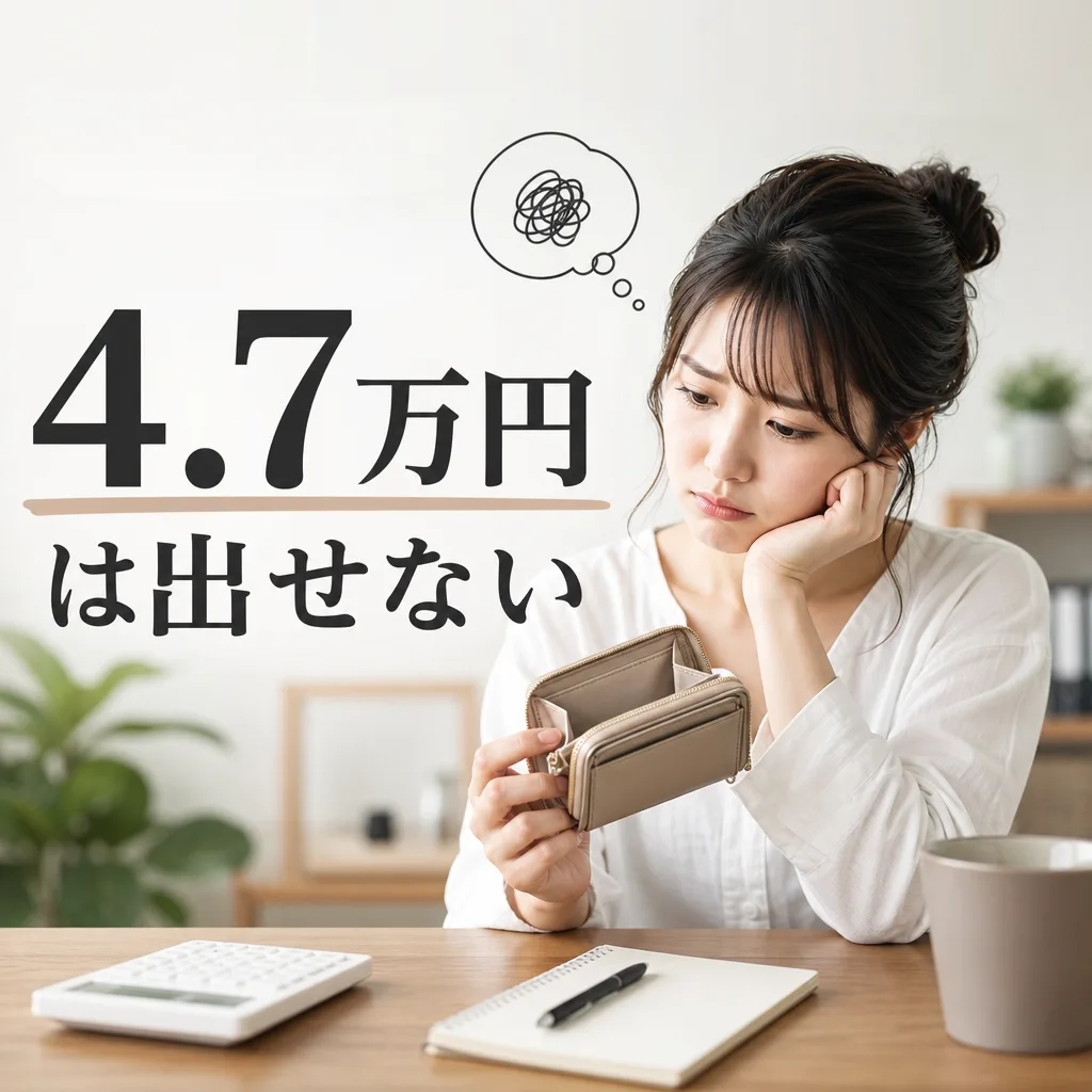 4.7万円は出せない