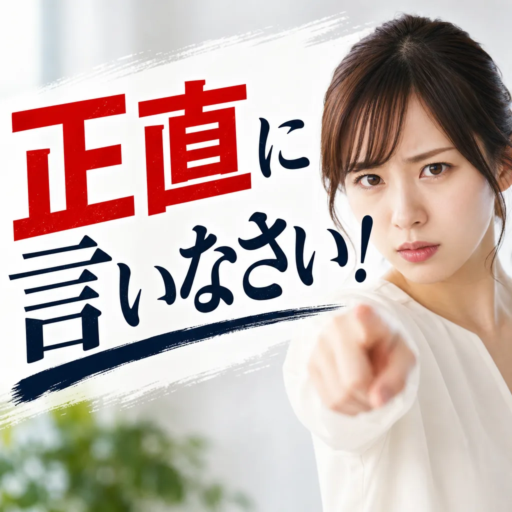 正直に言いなさい!
