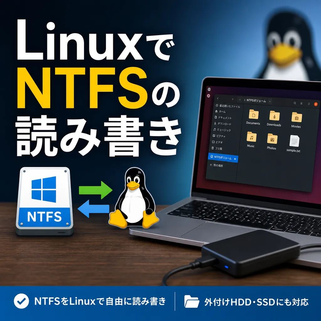 LinuxでNTFSの読み書き