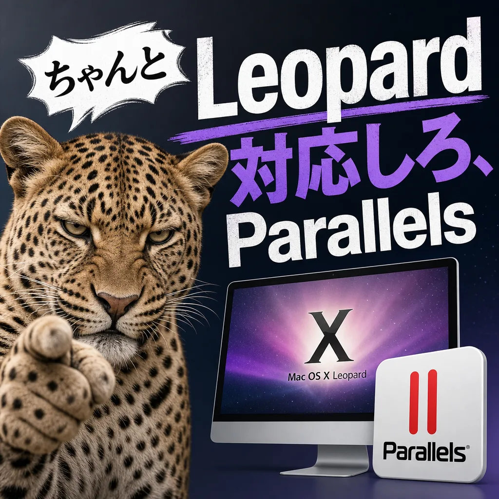 ちゃんとLeopard対応しろ、Parallels
