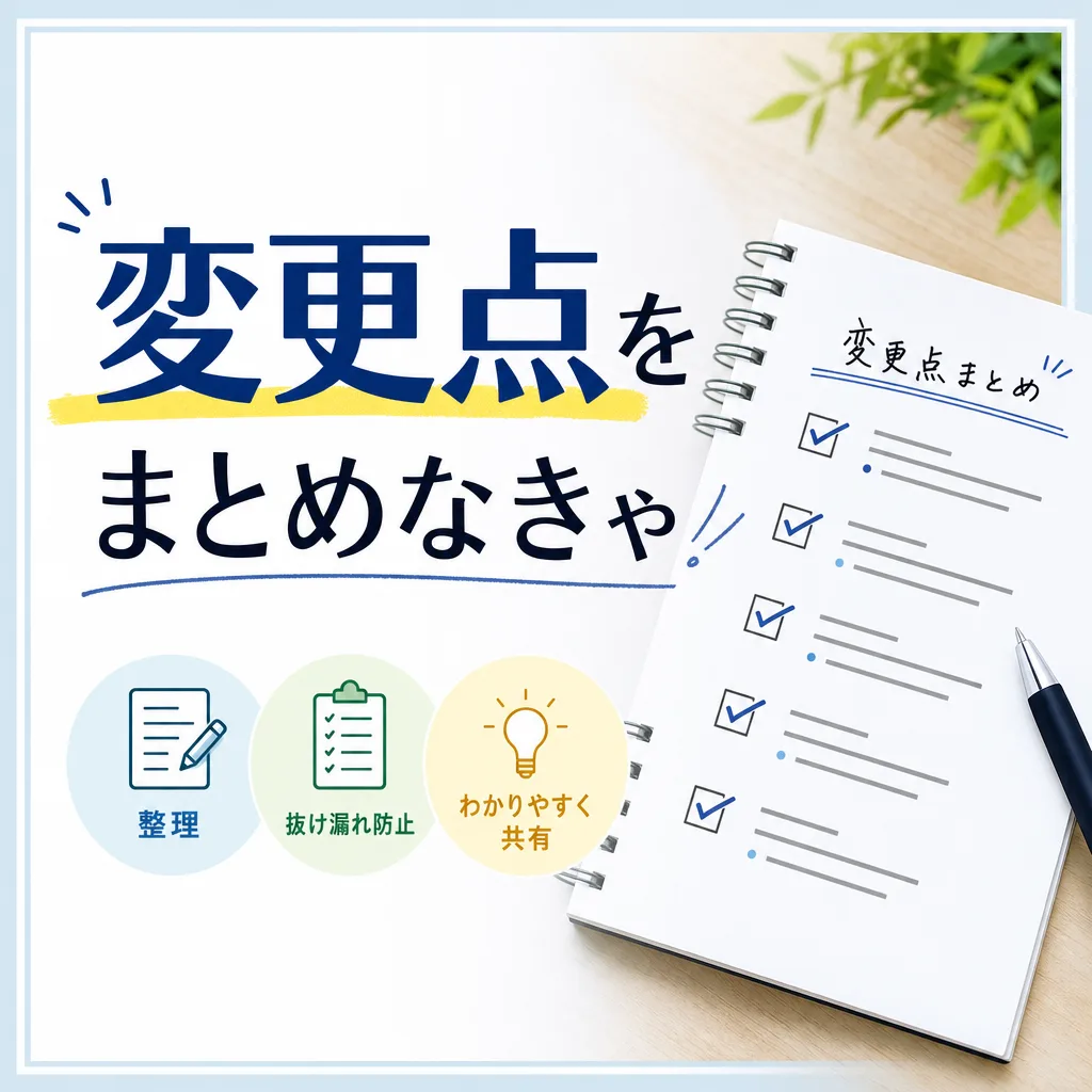 変更点をまとめなきゃ