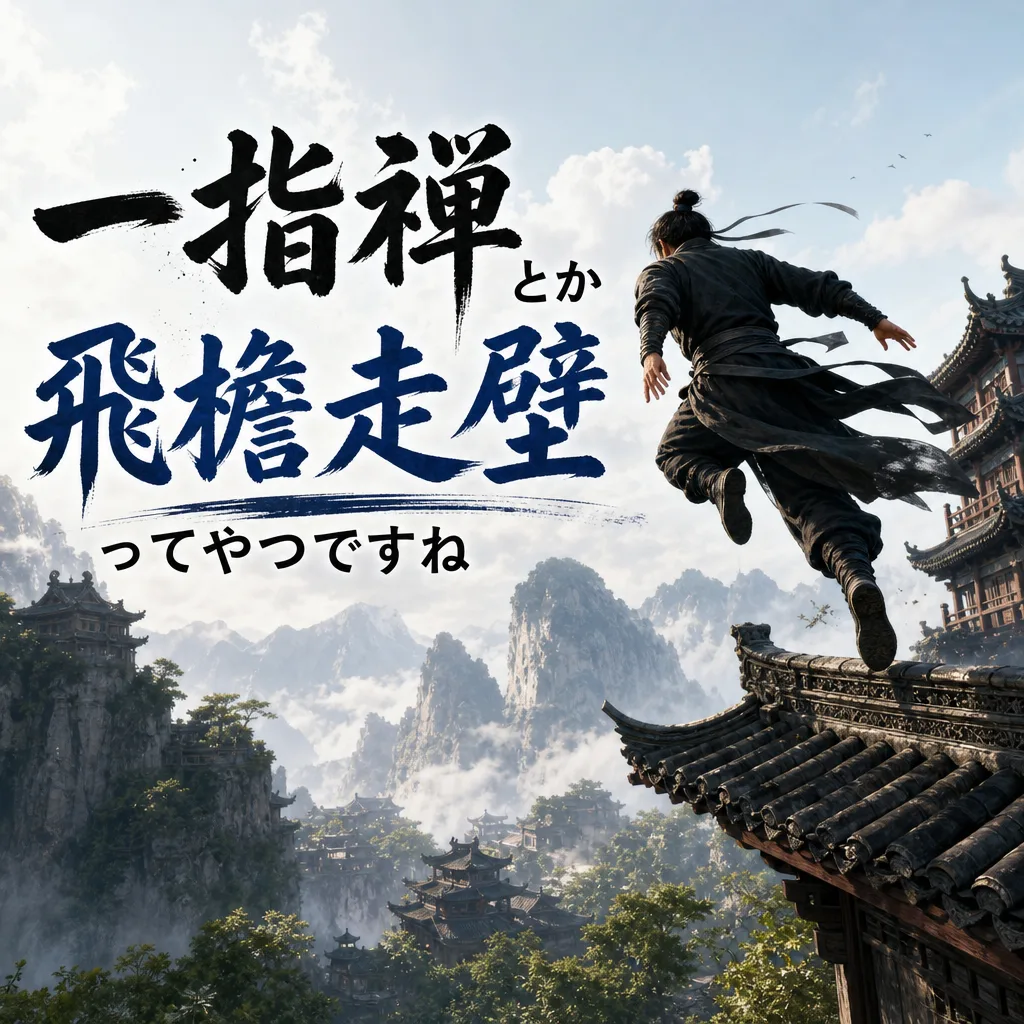 一指禅とか飛檐走壁ってやつですね