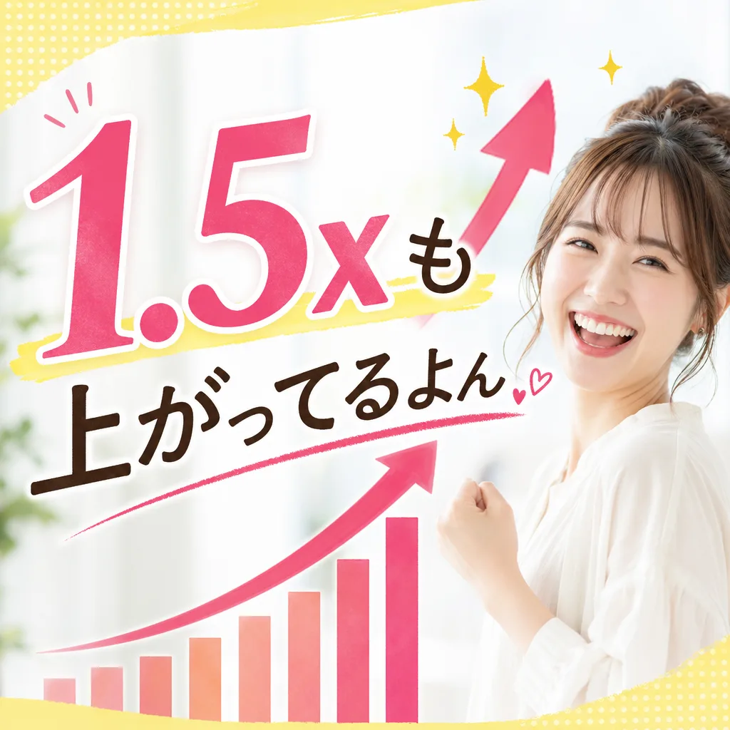 1.5xも上がってるよん