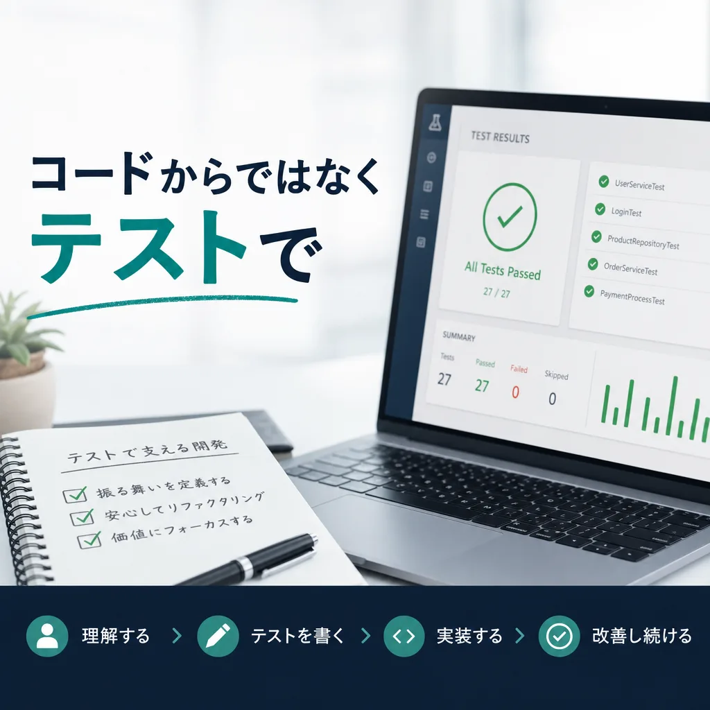 コードからではなくテストで
