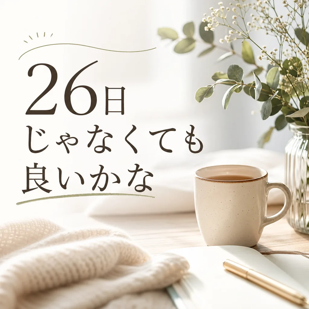26日じゃなくても良いかな