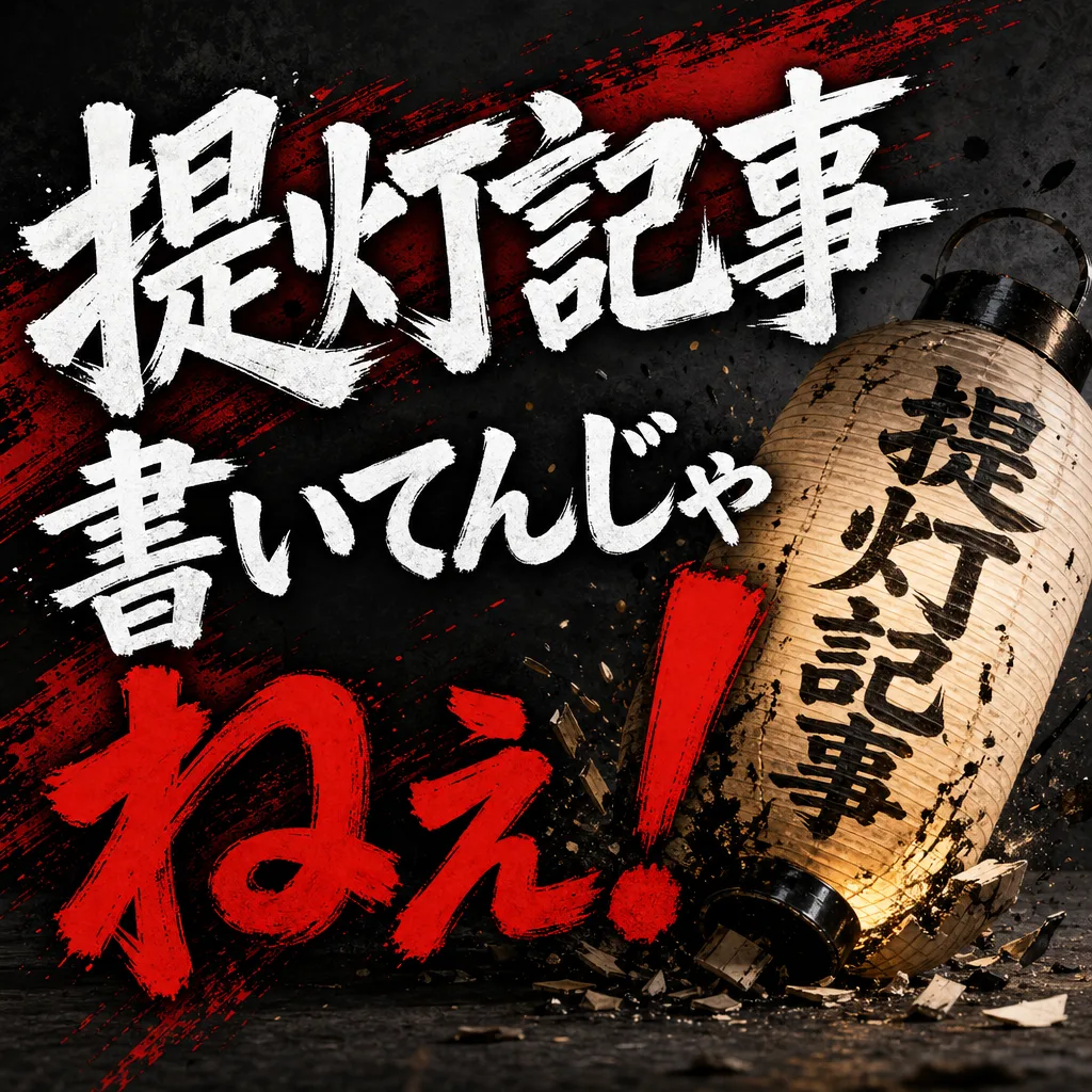 提灯記事書いてんじゃねぇ!