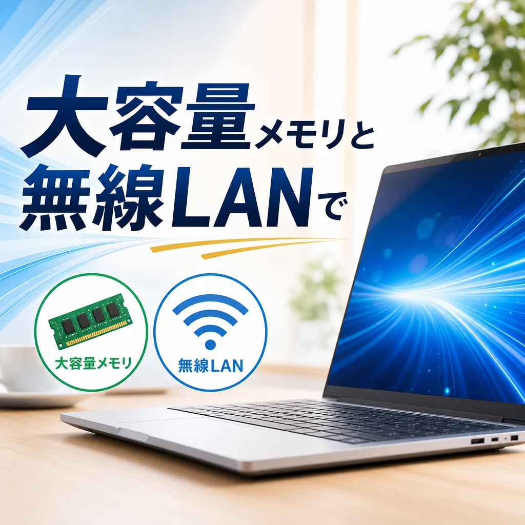 大容量メモリと無線LANで