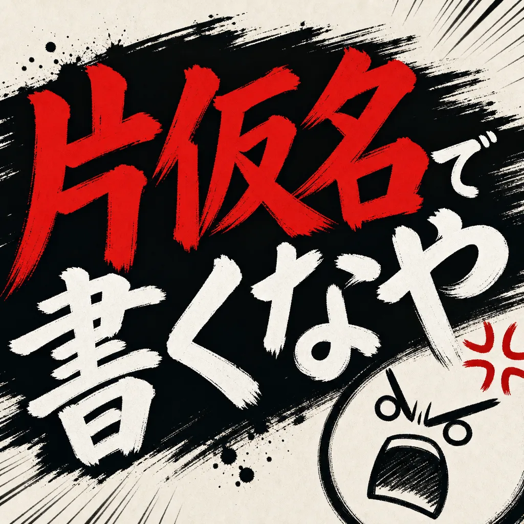 片仮名で書くなや