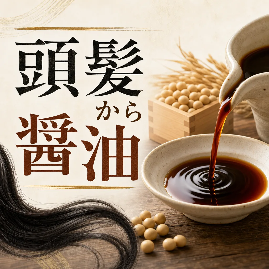 頭髪から醤油