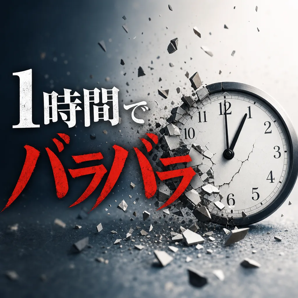 1時間でバラバラ