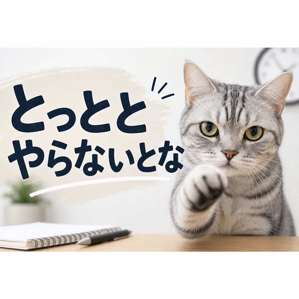 とっととやらないとな