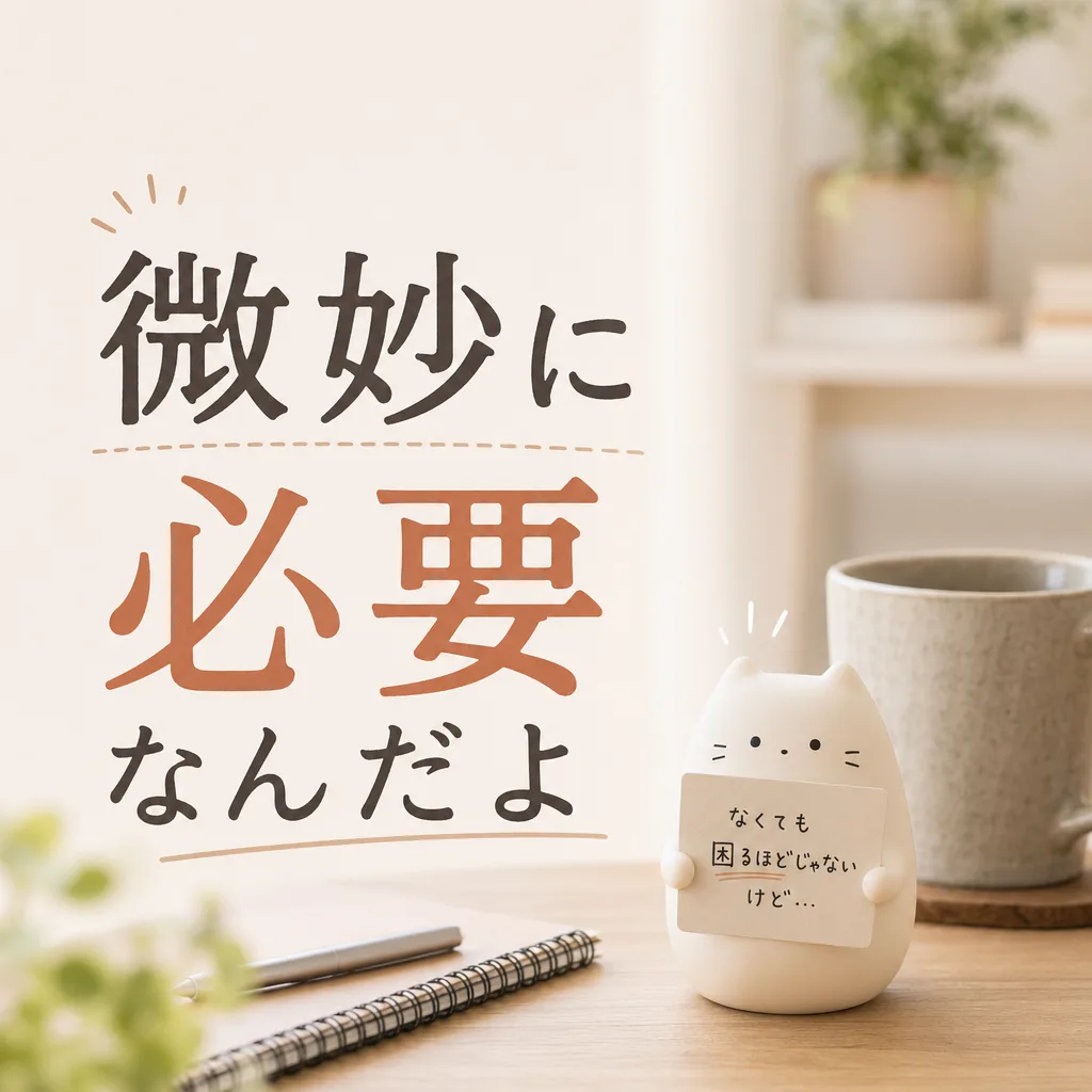 微妙に必要なんだよ