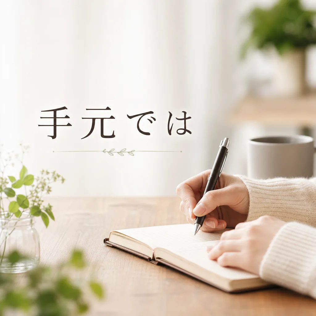手元では