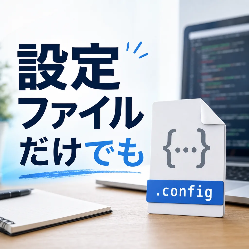 設定ファイルだけでも