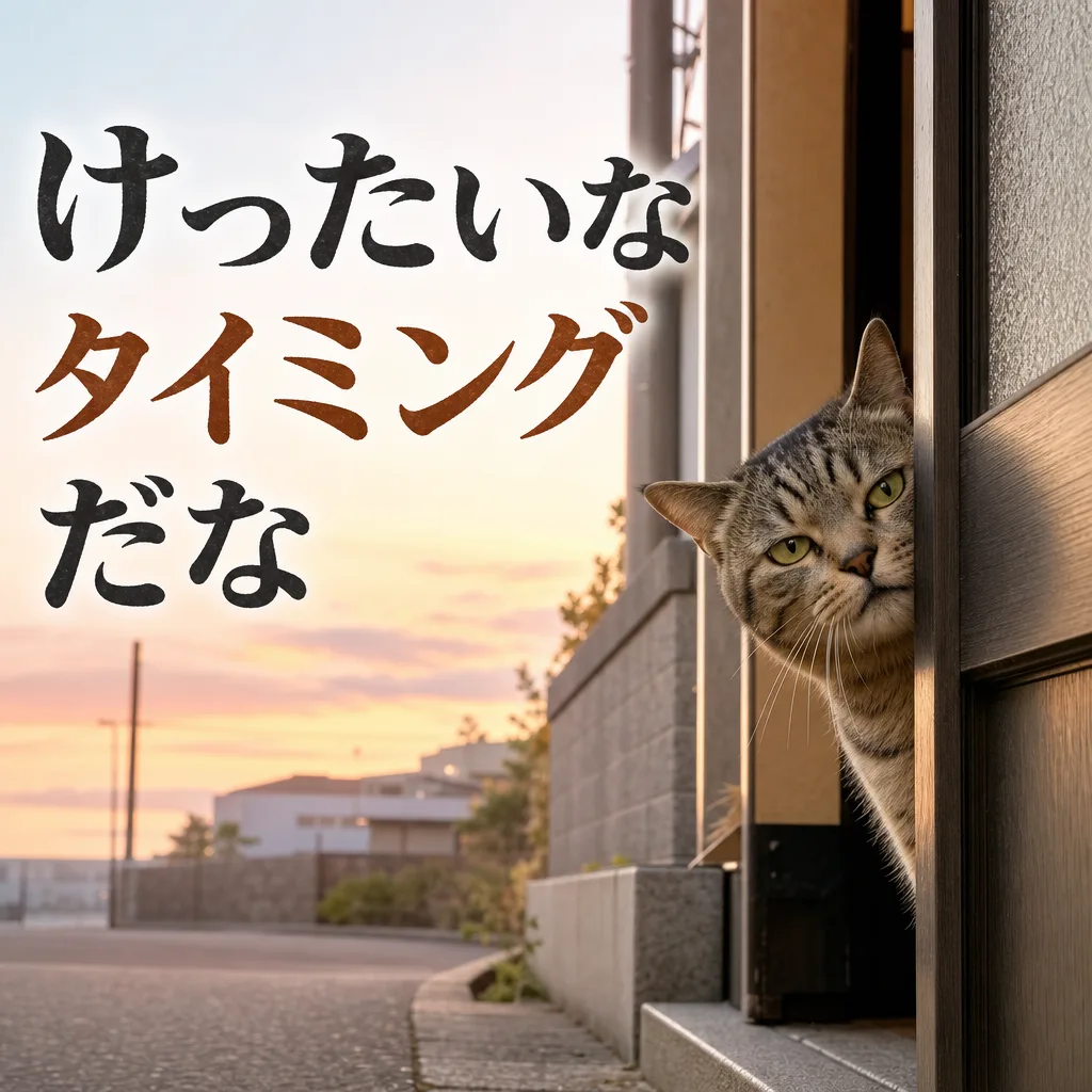 けったいなタイミングだな