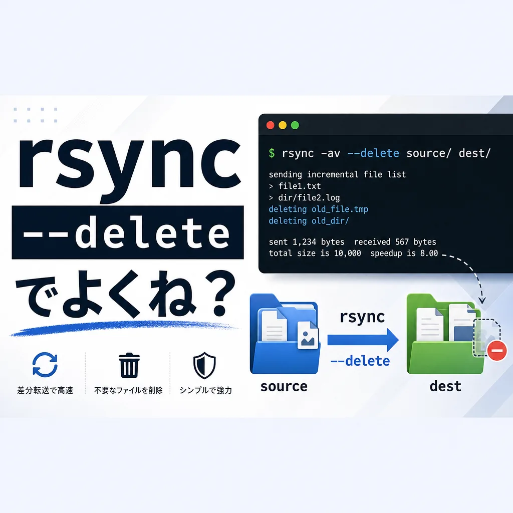 rsync --deleteでよくね？