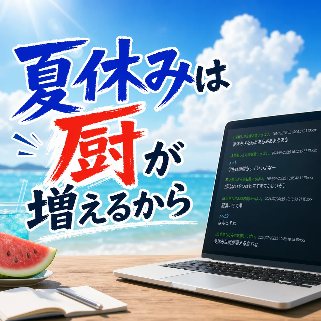 夏休みは厨が増えるから