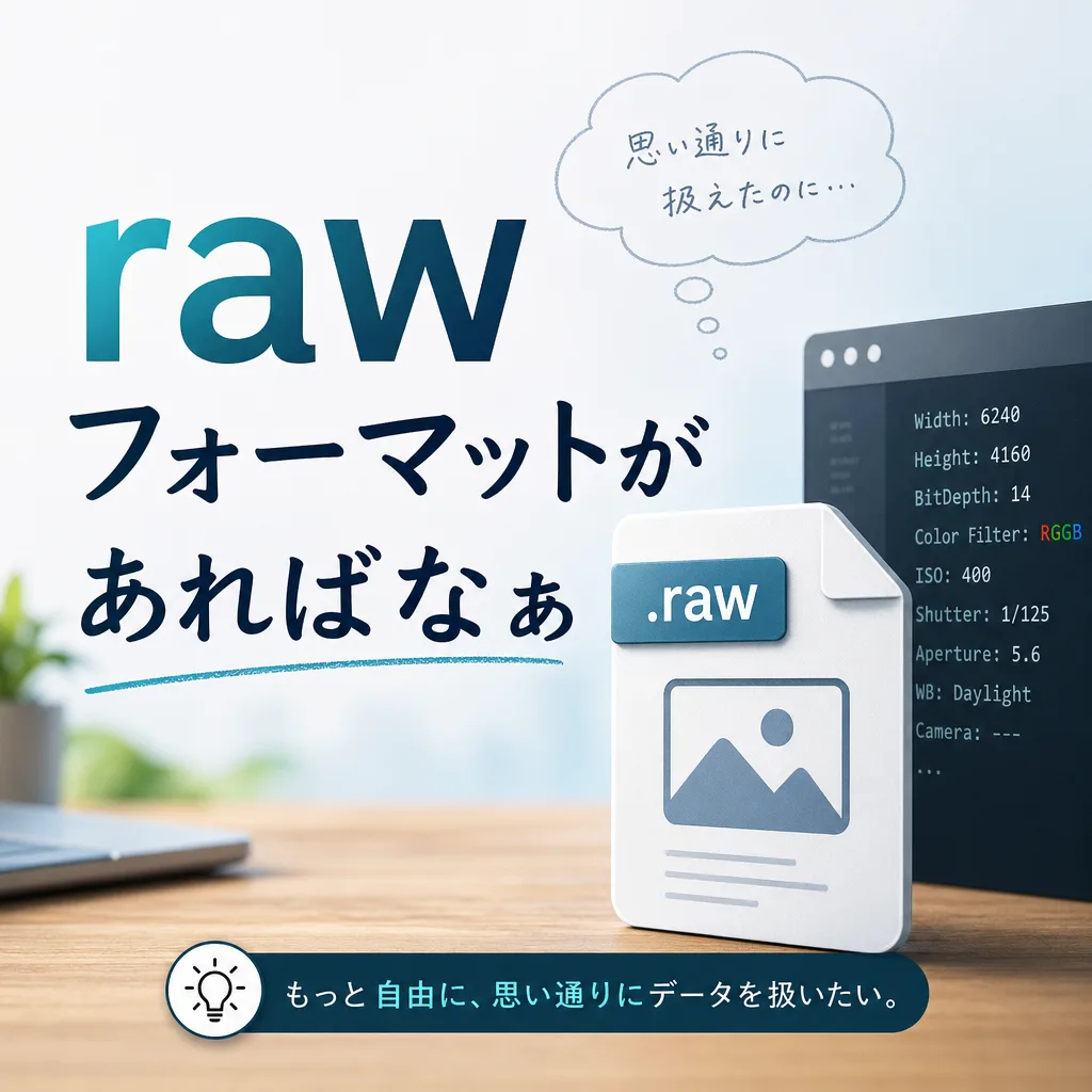 rawフォーマットがあればなぁ