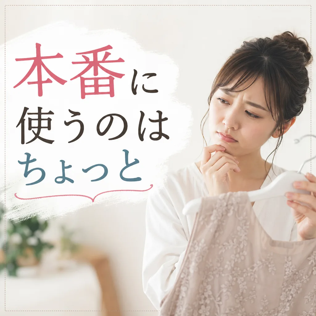 本番に使うのはちょっと