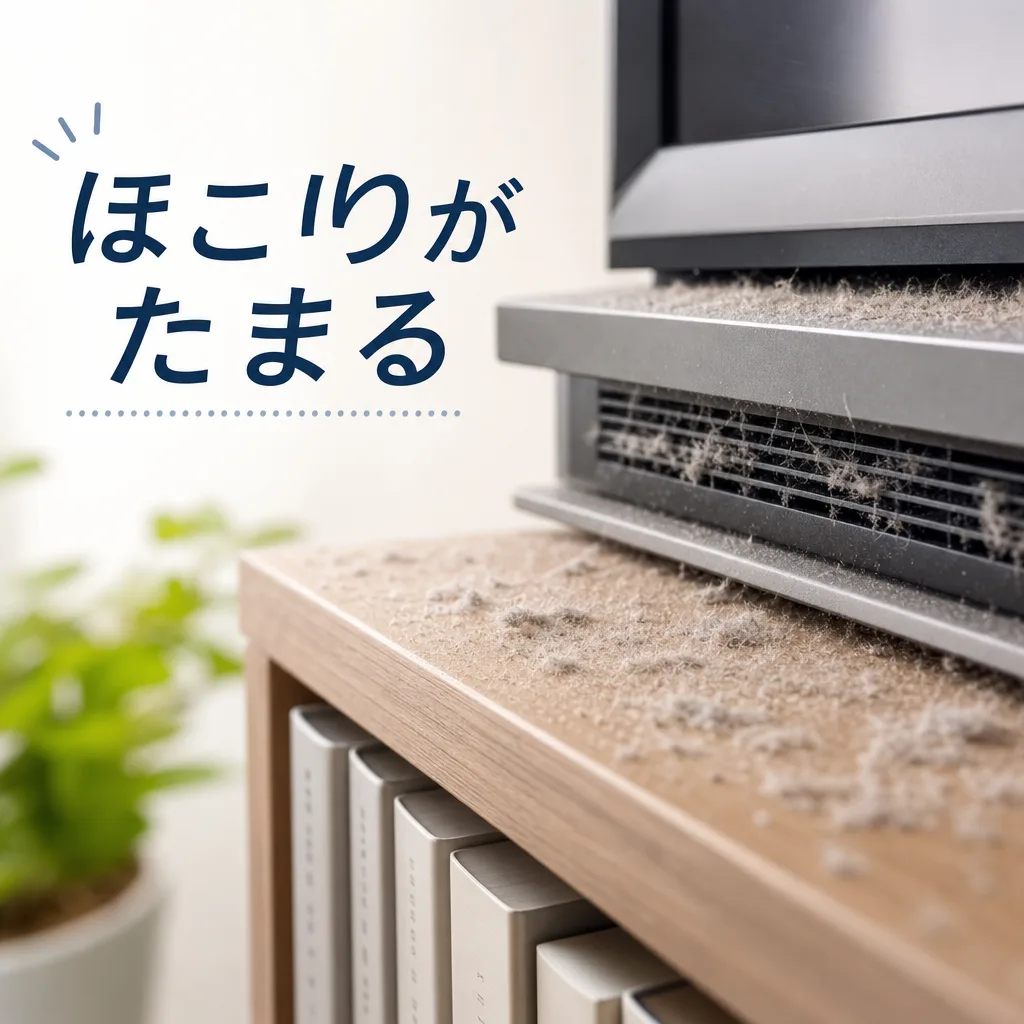 ほこりがたまる