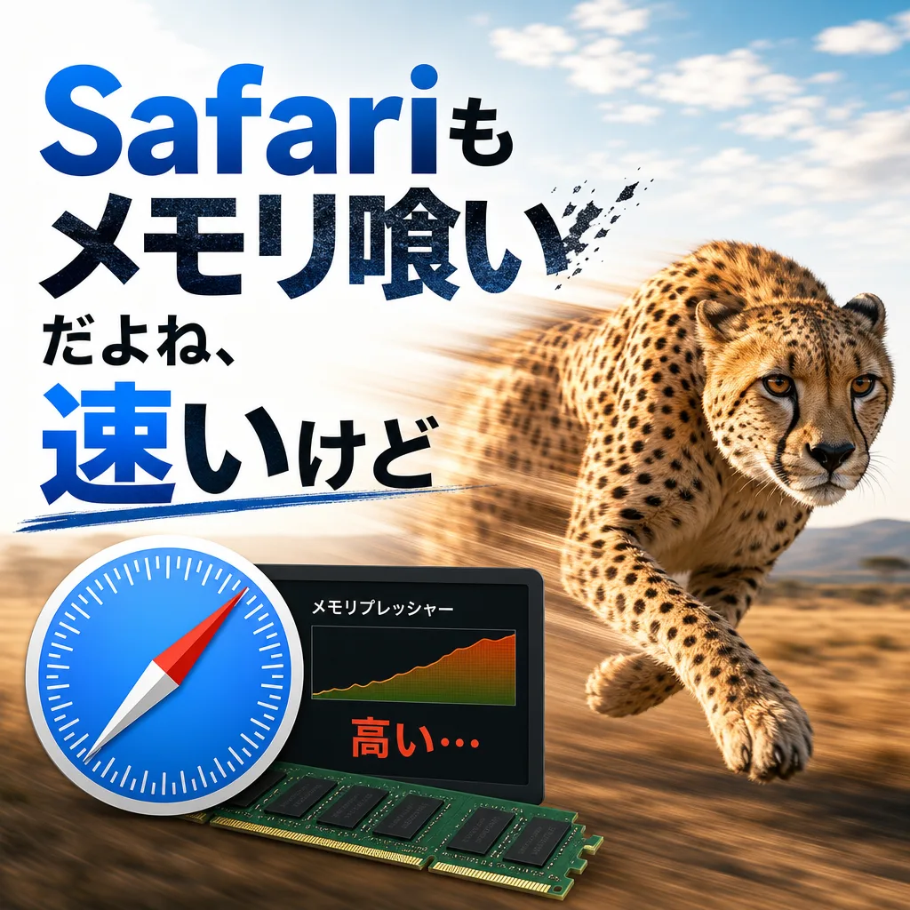 Safariもメモリ喰いだよね、速いけど