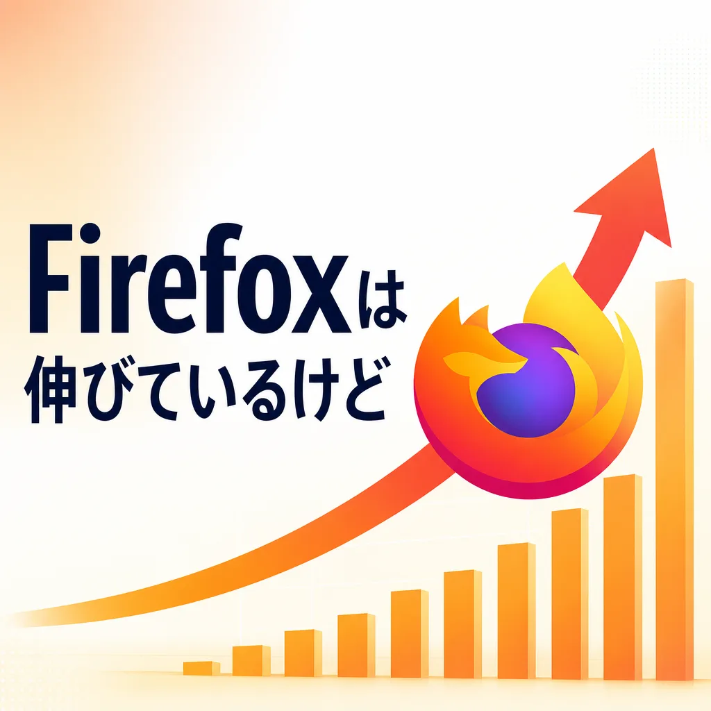 Firefoxは伸びているけど