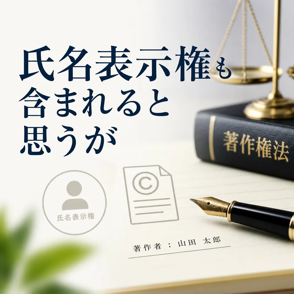 氏名表示権も含まれると思うが