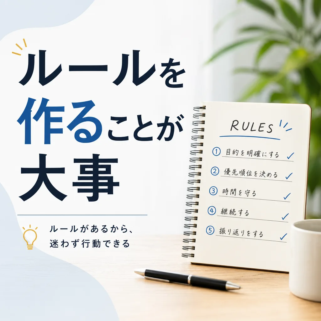 ルールを作ることが大事