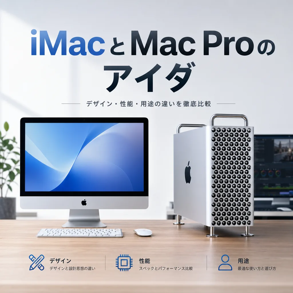 iMacとMac Proのアイダ