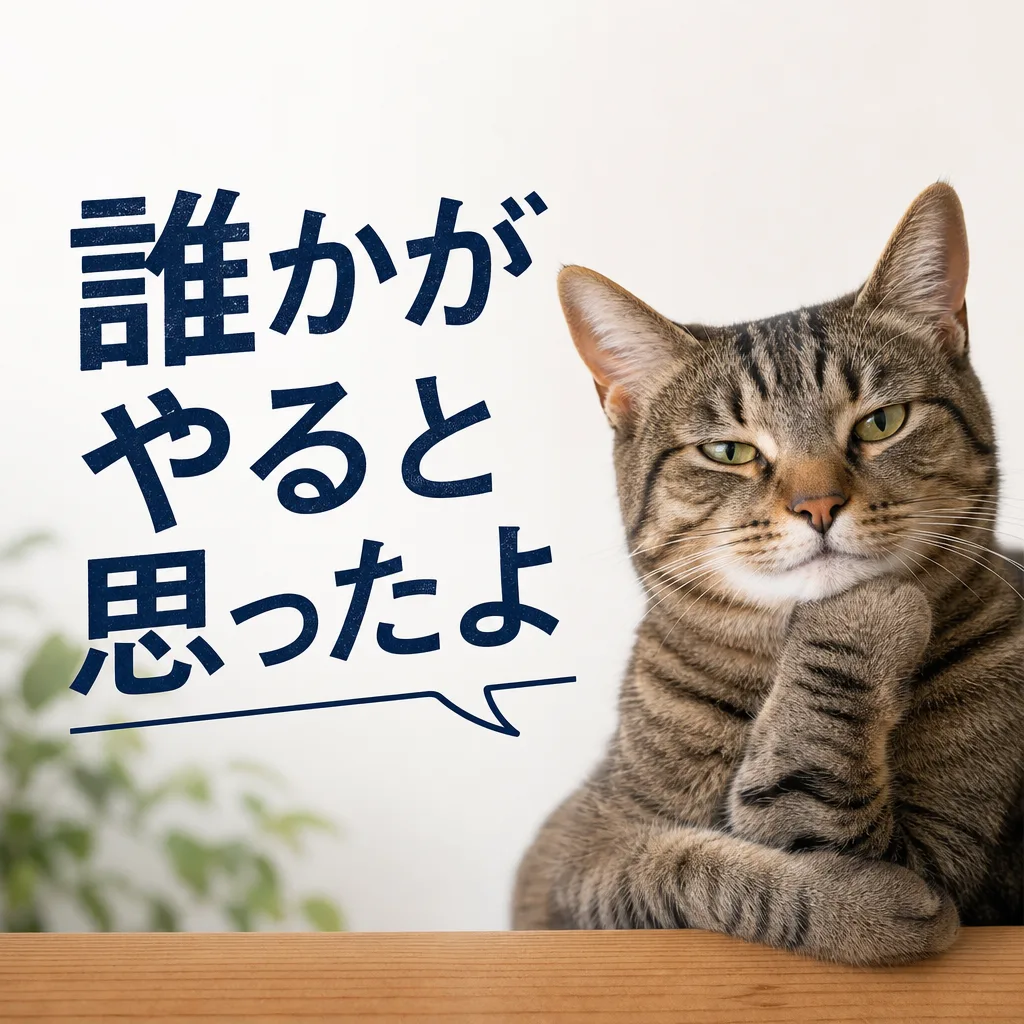 誰かがやると思ったよ