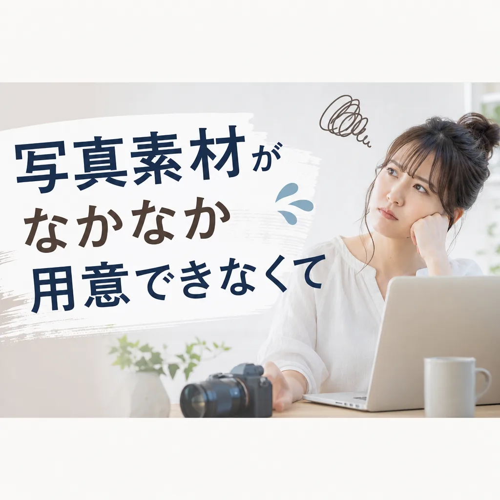 写真素材がなかなか用意できなくて