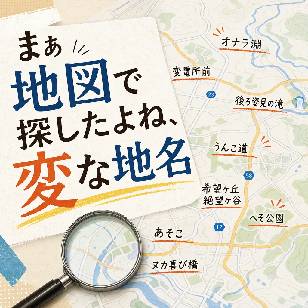 まあ地図で探したよね、変な地名