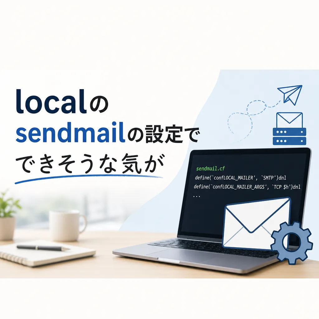 localのsendmailの設定でできそうな気が