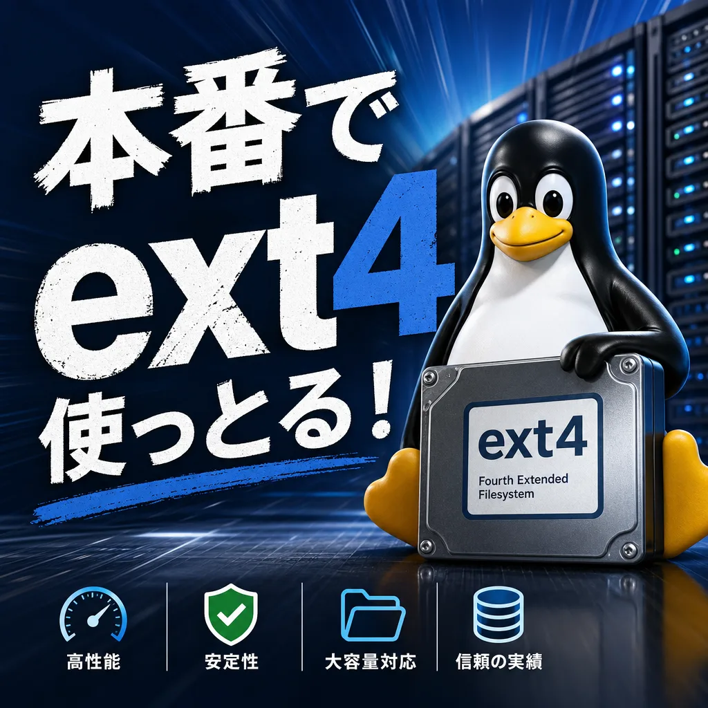 本番でext4使っとる！