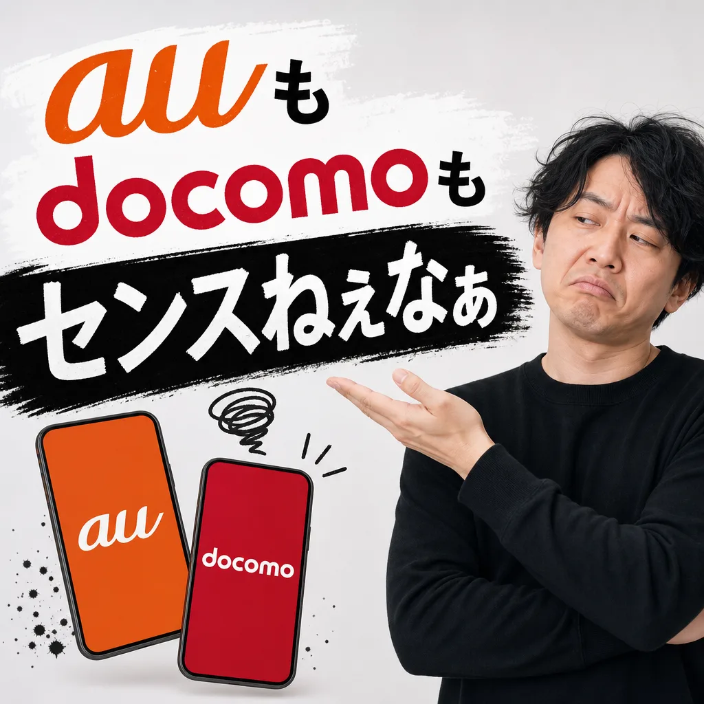 auもdocomoもセンスねぇなぁ
