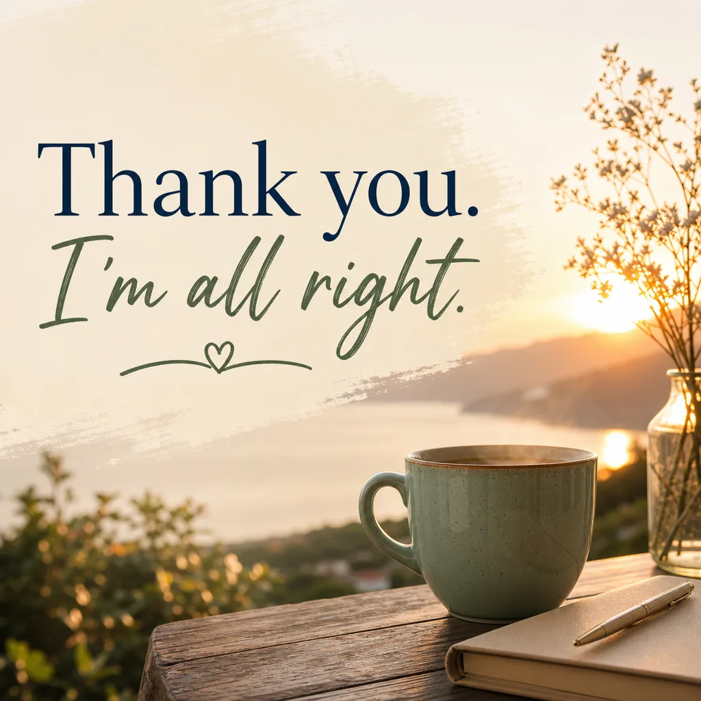 Thank you. I'm all right.