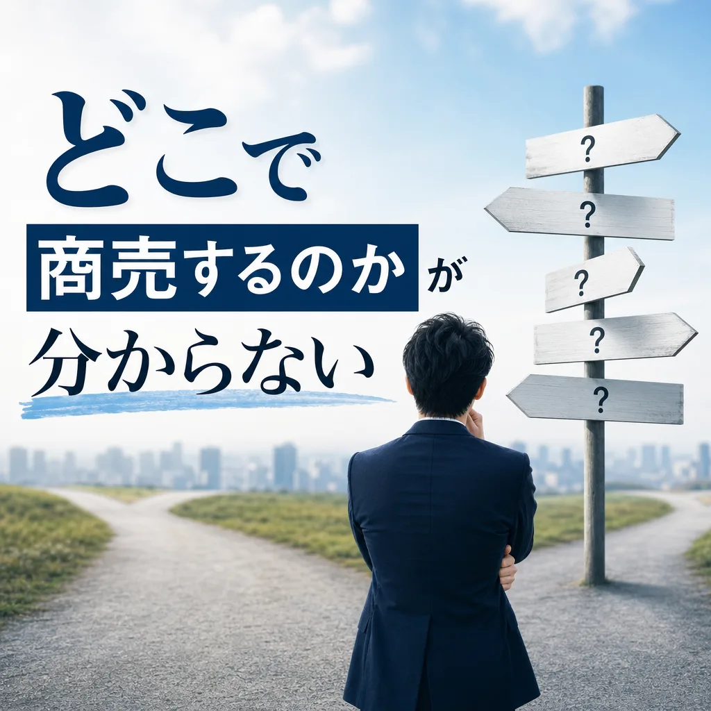 どこで商売するのかが分からない