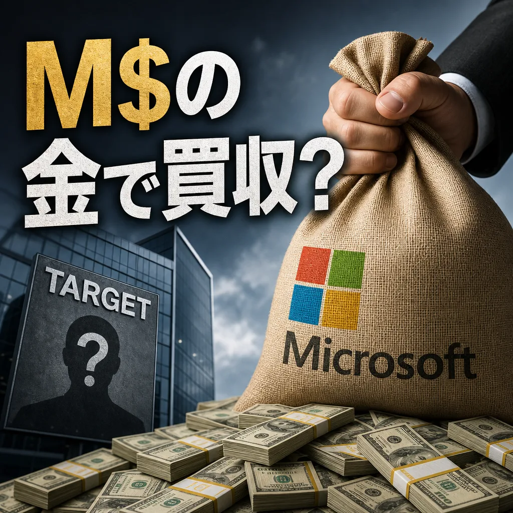 M$の金で買収?