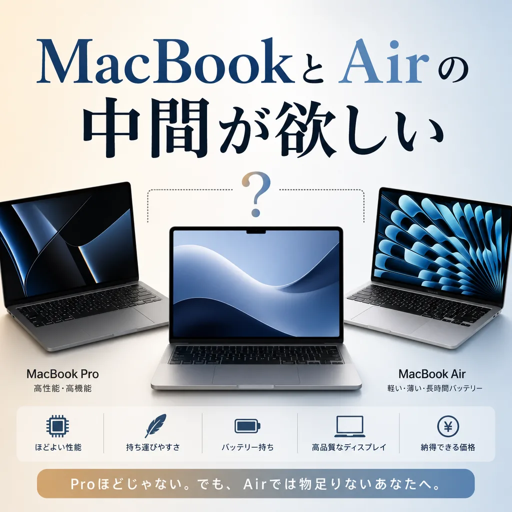 MacBookとAirの中間が欲しい