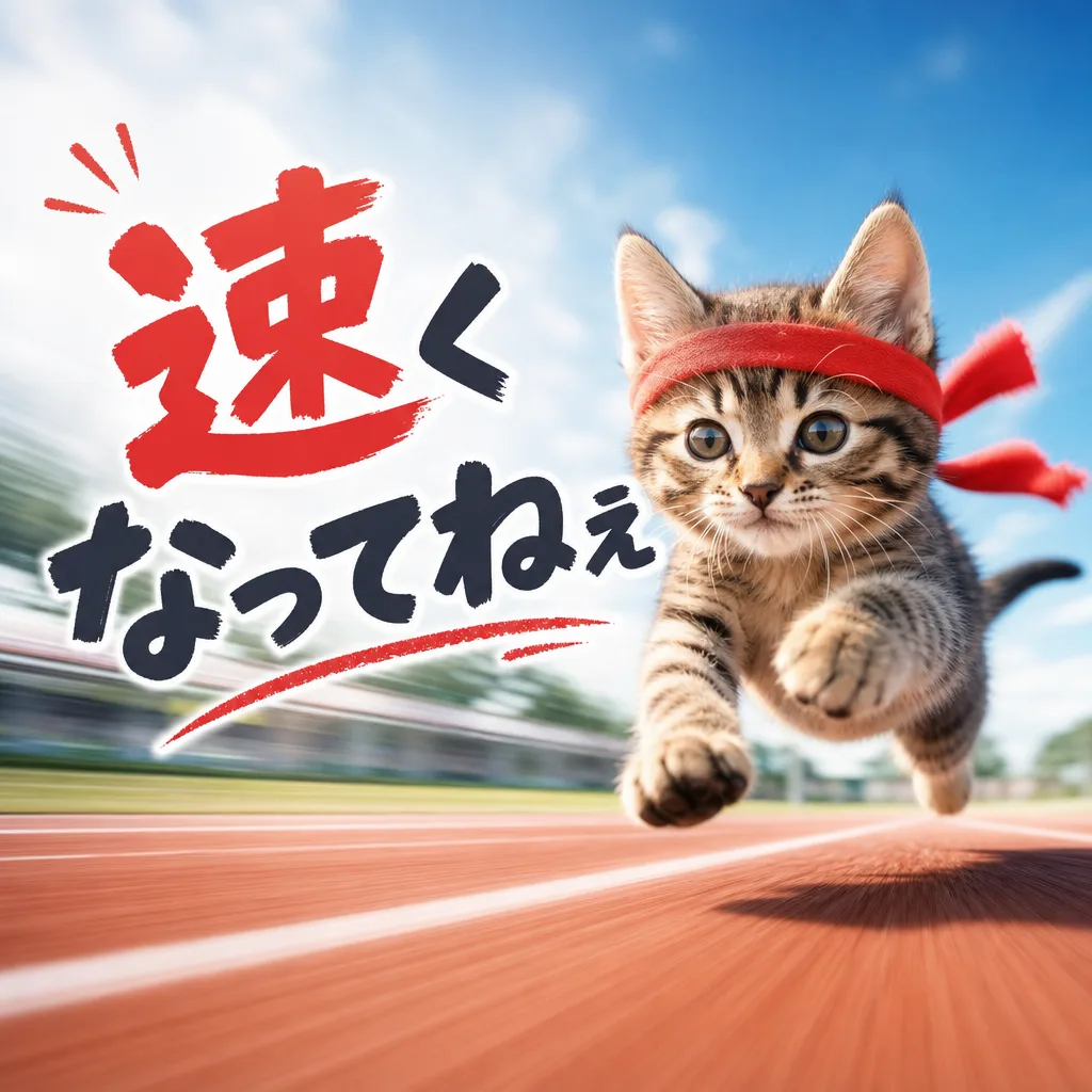 速くなってねぇ