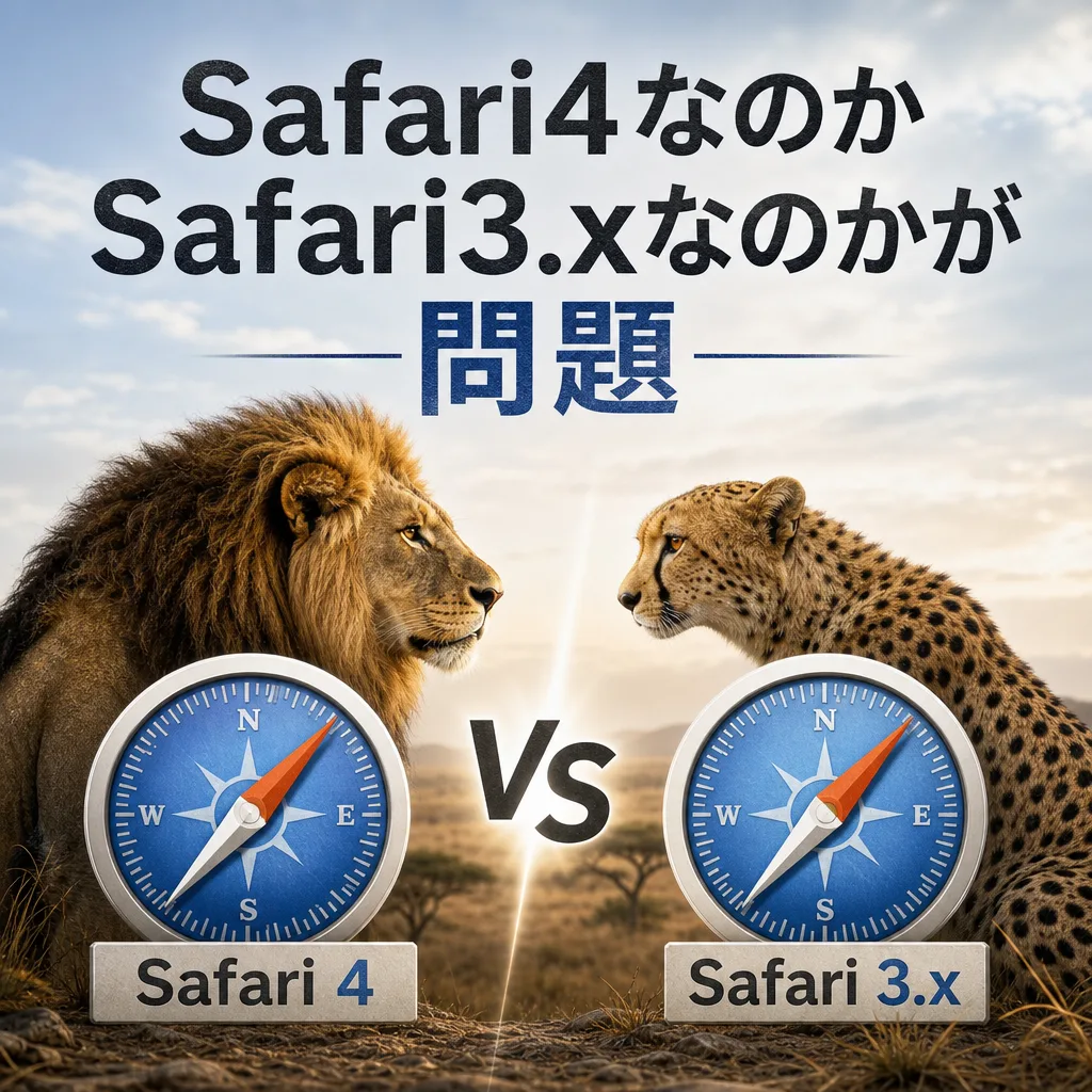Safari4なのかSafari3.xなのかが問題