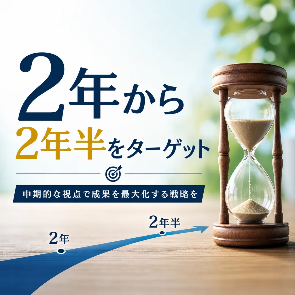 2年から2年半をターゲット