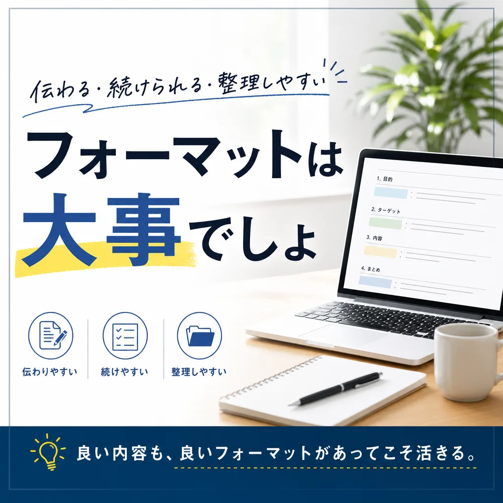 フォーマットは大事でしょ