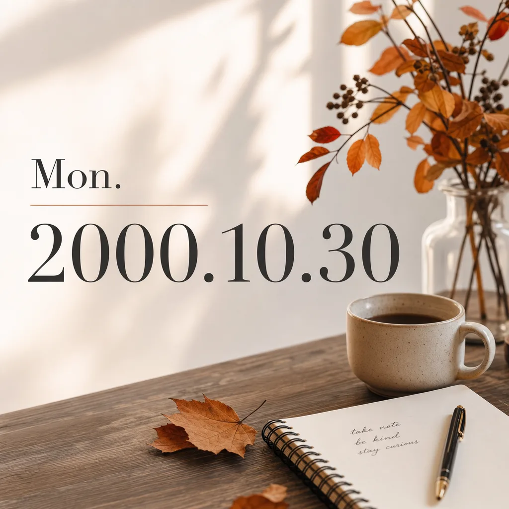 Mon. 2000.10.30