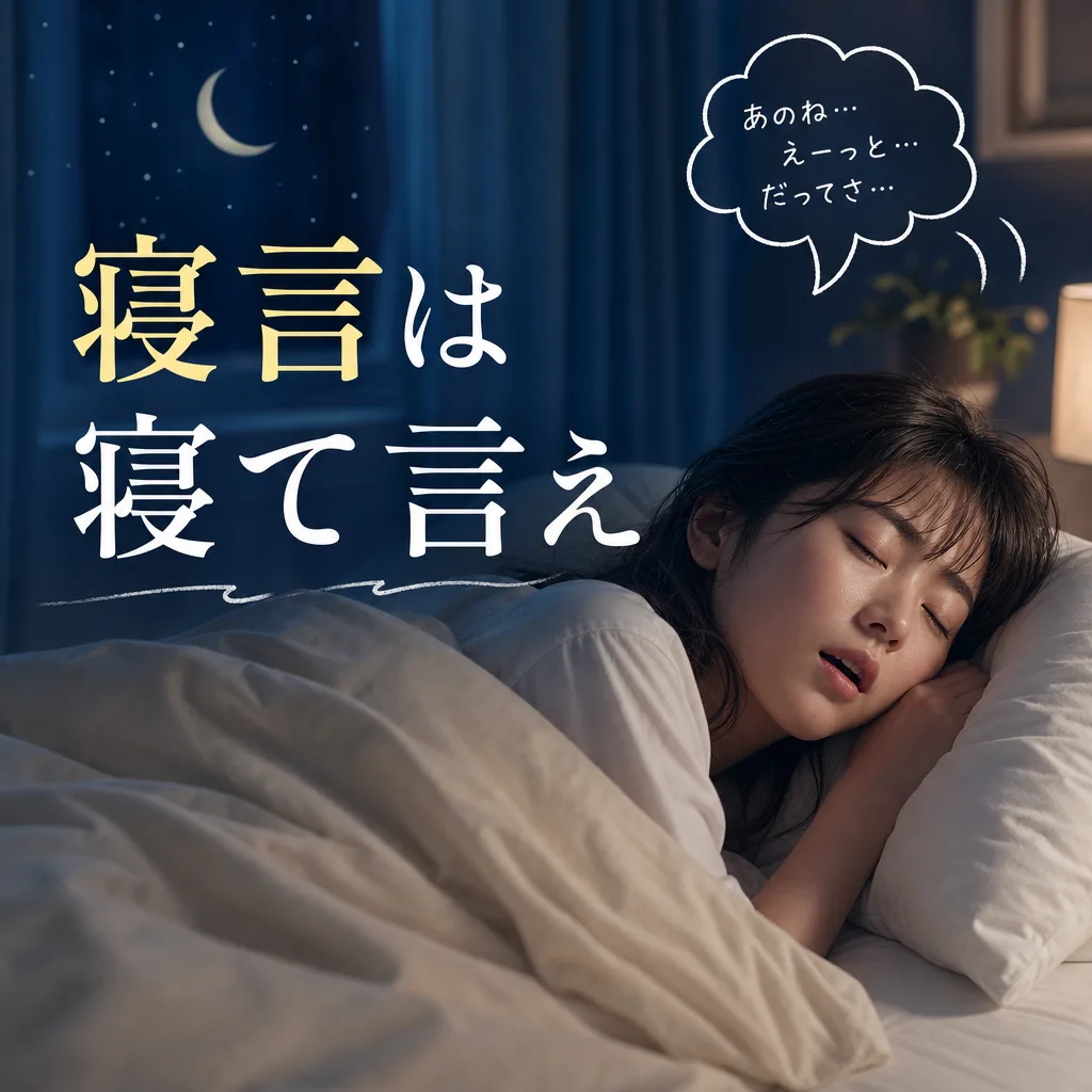 寝言は寝て言え