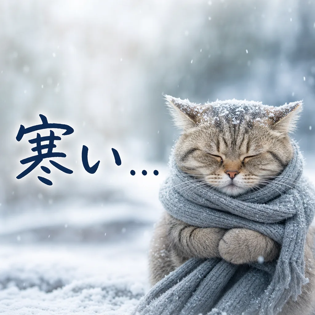寒い...