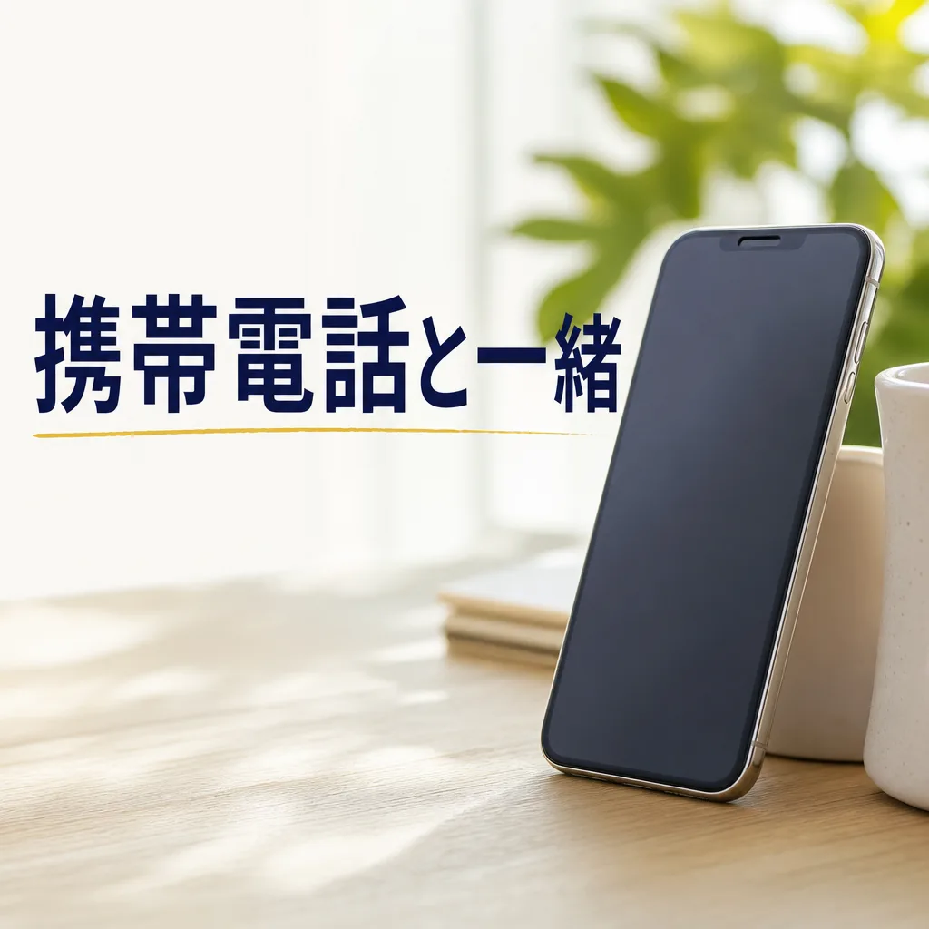 携帯電話と一緒