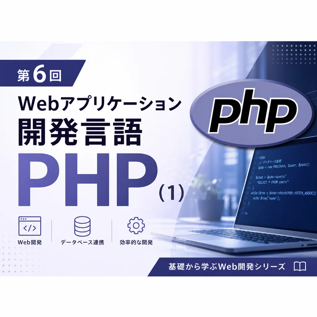 第6回 Webアプリケーション開発言語PHP（1）