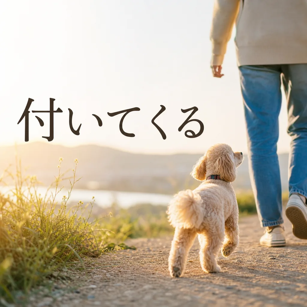 付いてくる